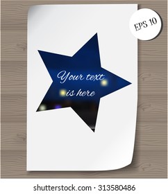 Retro typography for your text and inspirational quote. Vector night luminous background. vector design. dark blue backdrop. Editable. suitable for new year and christmas greetings