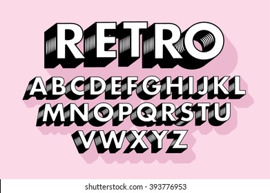 retro typography/font vector/illustration