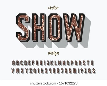  Retro Typography.Vector Illustration.named show