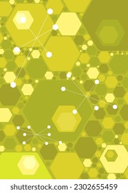 Retro Ugly 70s pattern background created with Hexagon shapes. Retrowave inspired art illustration. Vector geometric backgrounds from the 60's and 70's.