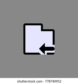 Retro UI Move Folder Left Icon