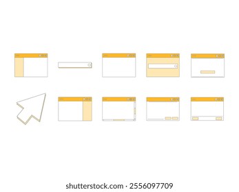 Retro UI Shape Element Set 