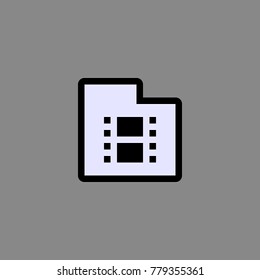 Retro UI Video Folder Icon