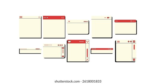 Retro UI Window Illustration Collection