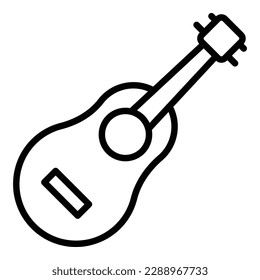Retro ukulele icon outline vector. Music guitar. Acoustic art