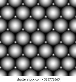 Retro uncolored seamless background with circle tiles