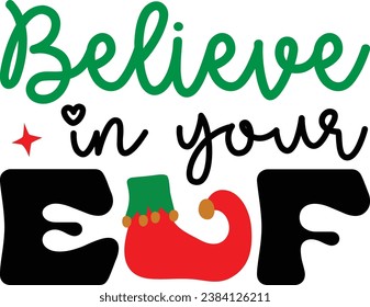 Retro Unique Designs: Believe in your elf