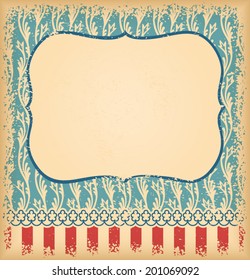 Retro unusual vintage background with ornament. 