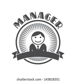 Retro user picture of a manager