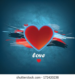 Retro valentine banner