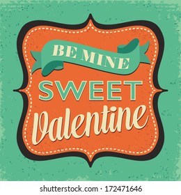 Retro Valentine greeting card