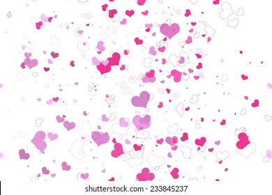 Retro valentine seamless pattern with hearts. seamless pattern of hearts on a white background