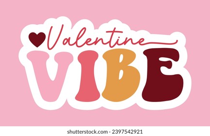 Retro ,Valentine Stickers EPS ,,Bundle