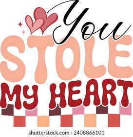  Retro Valentine Sublimation Graphic Bundle.