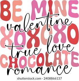  Retro Valentine Sublimation Graphic Bundle.