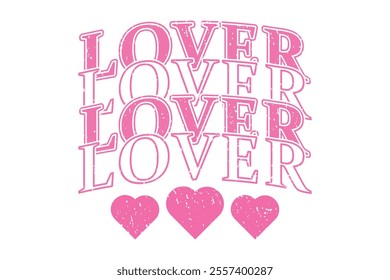 Retro Valentine's Day Lover EPS T-shirt Design