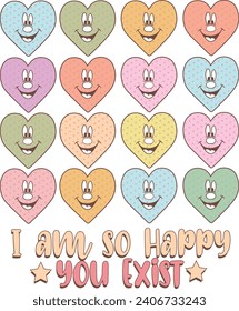 Retro Valentine's Day Sublimation Vector Illustration  Design