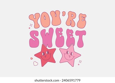 Retro Valentines day t shirt design vector