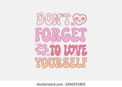 Retro Valentines day t shirt design vector