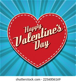 Plantilla Retro de San Valentín. Diseño de ilustración de vector