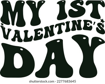 Retro Valentines Day, T-shirt Design, Vector