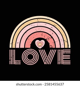 Retro Valentine's Day T-Shirt Design, Posters, Greeting Cards, Textiles, and Sticker Vector Illustration.