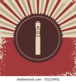 retro vaporizer electric cigarette vapor mod - vape life vector