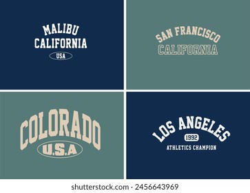 Retro varsity logos imprint. University slogan typography design. Vector illustration for fashion tee, t-shirt or other uses.