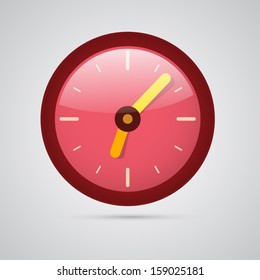 retro vector 3d clock 