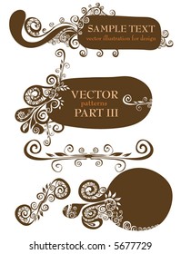 Retro vector abstract patterns for design. Ornate for background.