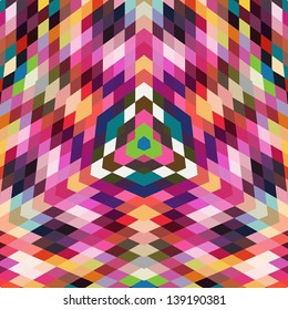 Retro vector backdrop of geometric shapes. Colorful mosaic banner. Geometric hipster retro background with place for your text. Retro  background.