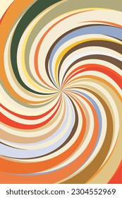 Retro vector backdrop in groovy style. Abstract multicolor curves perfect for prints, posters, cards and stationery for kids and adults