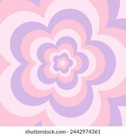 retro vector background with flower tunnel for social media posts, banner, card design, etc.