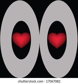 retro vector background with lovely hearts for The Valentine's day