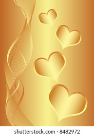 retro vector background with lovely hearts for The Valentine's day