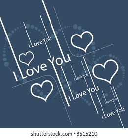 retro vector background with lovely hearts for The Valentine's day