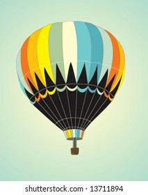 retro vector balloon