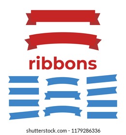 Retro vector banner ribbons and badges for sale. Banner ribbon vector set
