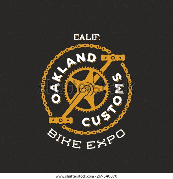 Retro Vector\
Bike Custom Show Expo Label or Logo Design with Typography. Good\
for T-shirts, Prints, Flayers,\
etc.