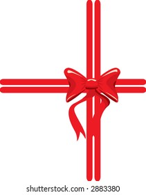 retro vector christmas red bow tie
