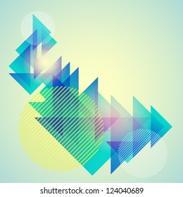 Retro vector circle background