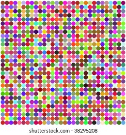 Retro vector circle multicolored abstract pattern