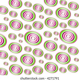 retro vector circles pattern