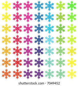 retro vector colorful christmas snowflakes pattern