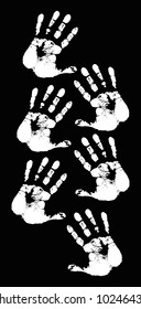 retro vector colorful handprints