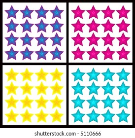 retro vector colorfull stars pattern