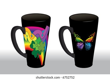 retro vector cup designs
