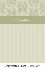 Retro vector decorative Pattern and Frame. Perfect as invitation or announcement. 
Pattern is included as seamless swatch.