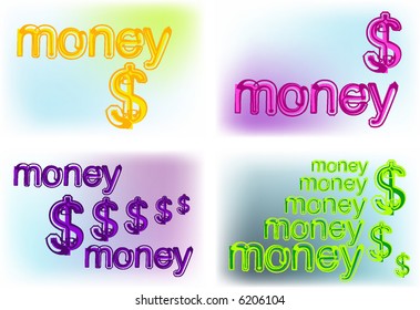 retro vector design of 'money'