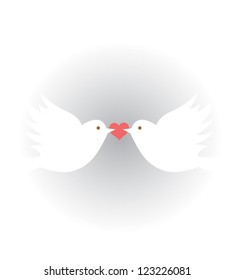 Retro vector elements, Valentine card